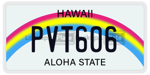 PVT606  license plate in HI