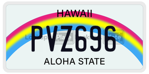 PVZ696  license plate in HI