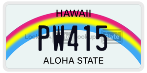 PW415  license plate in HI