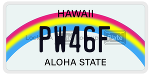 PW46F  license plate in HI