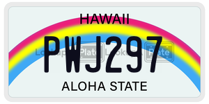 PWJ297  license plate in HI