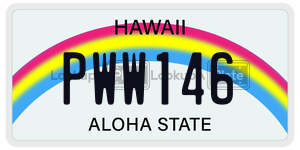 PWW146 license plate in Hawaii