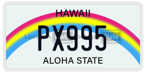 PX995  license plate in HI