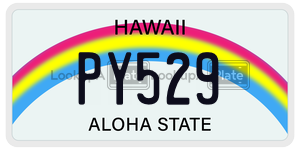 PY529  license plate in HI