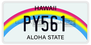 PY561  license plate in HI