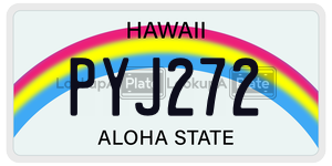 PYJ272  license plate in HI