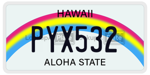 PYX532  license plate in HI