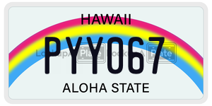 PYY067  license plate in HI