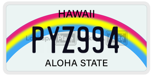 PYZ994  license plate in HI