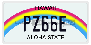 PZ66E  license plate in HI