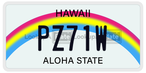 PZ71W  license plate in HI