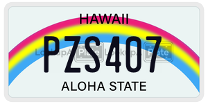 PZS407  license plate in HI