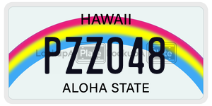 PZZ048 license plate in Hawaii