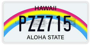 PZZ715  license plate in HI