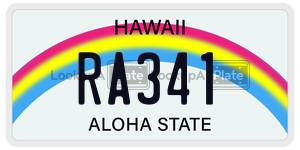 RA341  license plate in HI