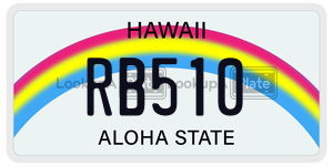 RB510 license plate in Hawaii