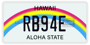 RB94E  license plate in HI