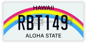 RBT149  license plate in HI