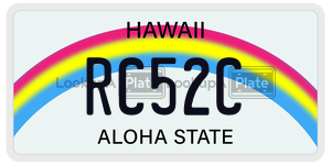 RC52C  license plate in HI