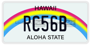 RC56B  license plate in HI