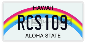 RCS109  license plate in HI