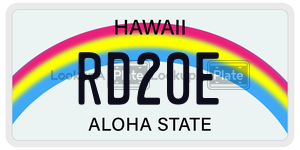 RD20E  license plate in HI
