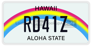RD41Z  license plate in HI
