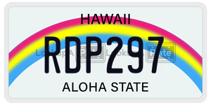 RDP297  license plate in HI