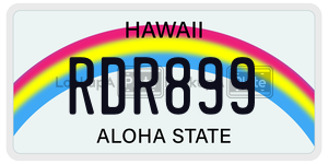 RDR899  license plate in HI