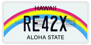 RE42X  license plate in HI