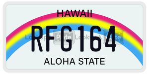 RFG164  license plate in HI