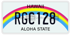 RGC128  license plate in HI