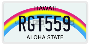 RGT559 license plate in Hawaii