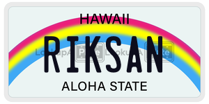 RIKSAN  license plate in HI