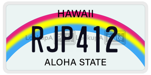 RJP412  license plate in HI