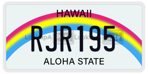 RJR195  license plate in HI