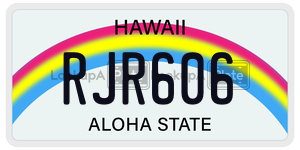 RJR606  license plate in HI