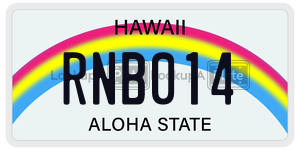 RNB014  license plate in HI