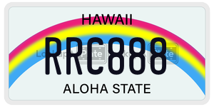RRC888  license plate in HI