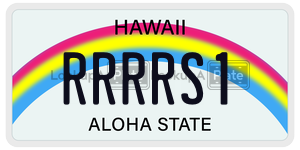 RRRRS1  license plate in HI