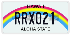 RRX021  license plate in HI
