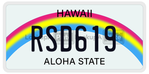RSD619  license plate in HI