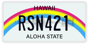RSN421  license plate in HI