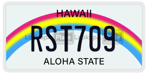 RST709  license plate in HI