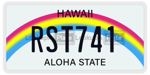 RST741  license plate in HI