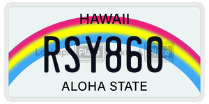 RSY860  license plate in HI