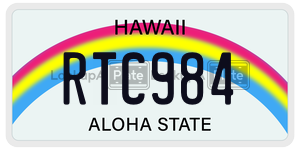 RTC984  license plate in HI