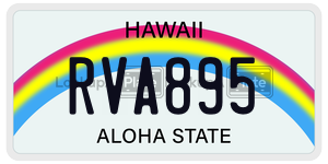 RVA895  license plate in HI