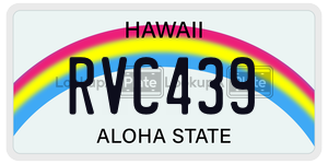 RVC439 license plate in Hawaii