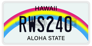 RWS240  license plate in HI